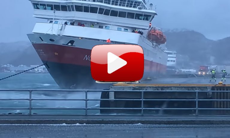 Crucero lucha contra vientos huracanados